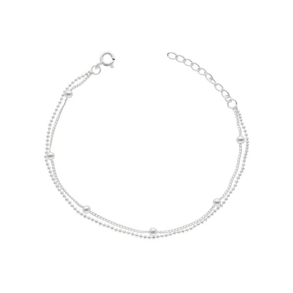 PULSERA DOBLE PELOTITAS GRUMET