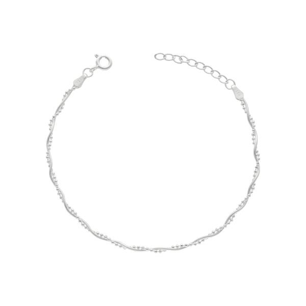 PULSERA TRENZADA BOLITAS COLA DE TOPO