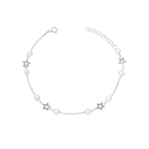 PULSERA ESTRELLAS CALADAS Y CIRCONES