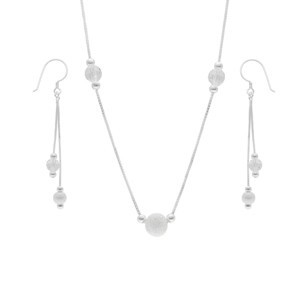 CONJUNTO BOLA SATINADA CON CIRCONES - Imagen 2