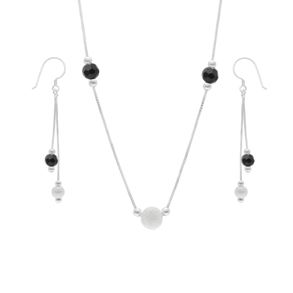 CONJUNTO BOLA SATINADA CON CIRCONES
