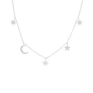 COLLAR ESTRELLA, LUNA COLGANTE