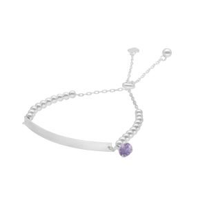 PULSERA AJUSTABLE PLACA CIRCÓN