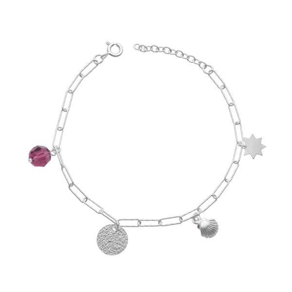 PULSERA LIMADA COLGANTES DEL MAR