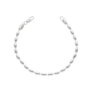 PULSERA BOLAS LISAS OVALADAS 3.9 MM