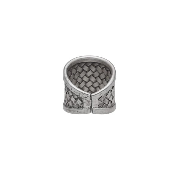 ANILLO AJUSTABLE TRENZADO HECHO A MANO - Imagen 2