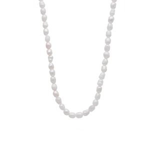 COLLAR PERLA DE RÍO OVALADA 4.0 MM