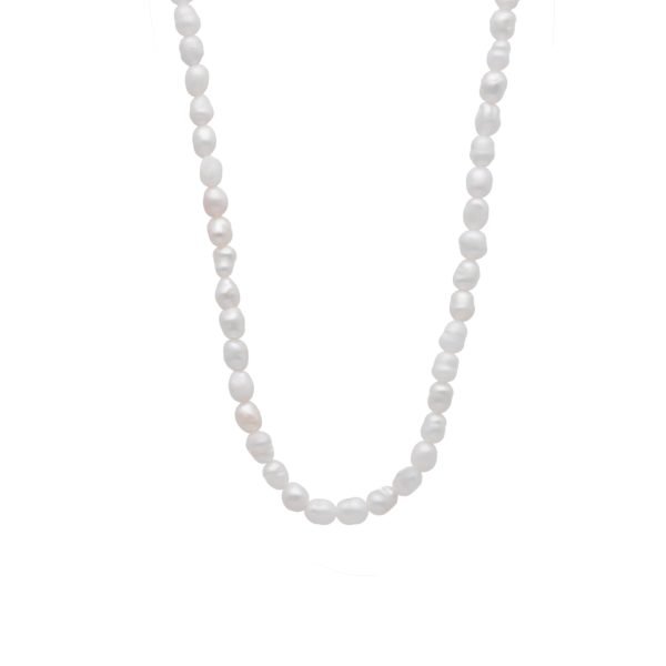 COLLAR PERLA DE RÍO OVALADA 4.0 MM
