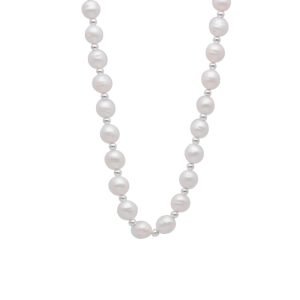 COLLAR PERLA DE RÍO  6 MM  BOLITA DE PLATA 2.5 MM