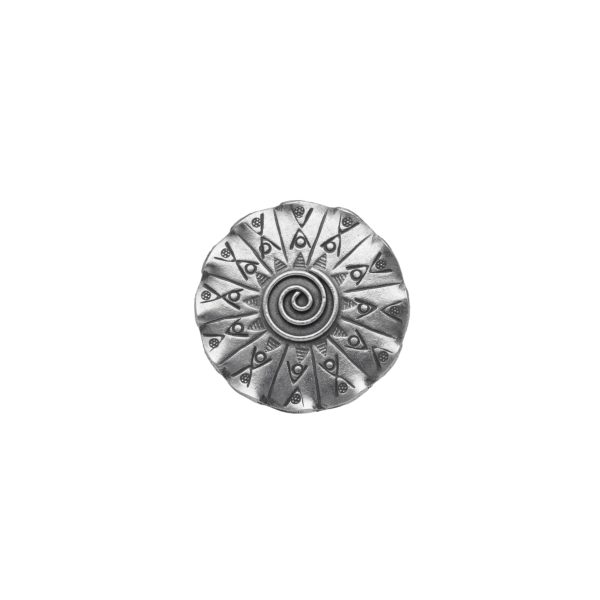 ANILLO AJUSTABLE CÍRCULO CON ESPIRAL HECHO A MANO