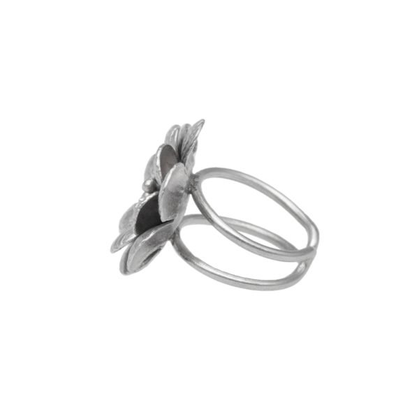 ANILLO AJUSTABLE ROSA HECHO A MANO - Imagen 2