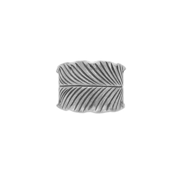 ANILLO AJUSTABLE HOJA HECHO A MANO