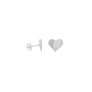ARO PEGADO CORAZÓN SATINADO LISO 10 MM