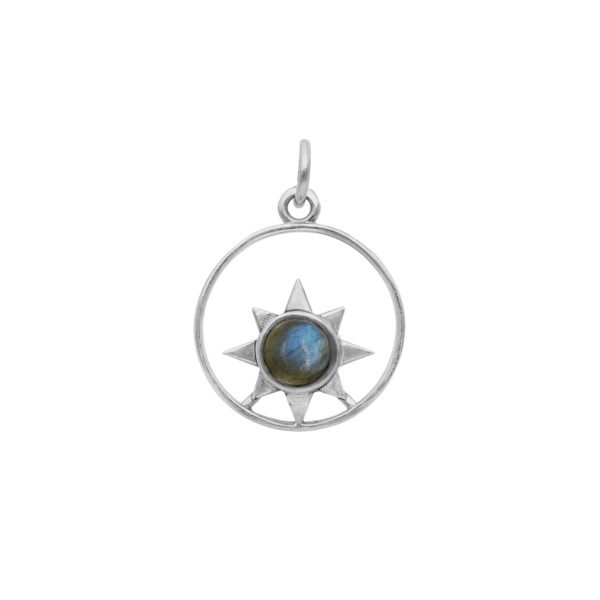 COLGANTE CÍRCULO CALADO,  ESTRELLA  PIEDRA NATURAL - Imagen 4