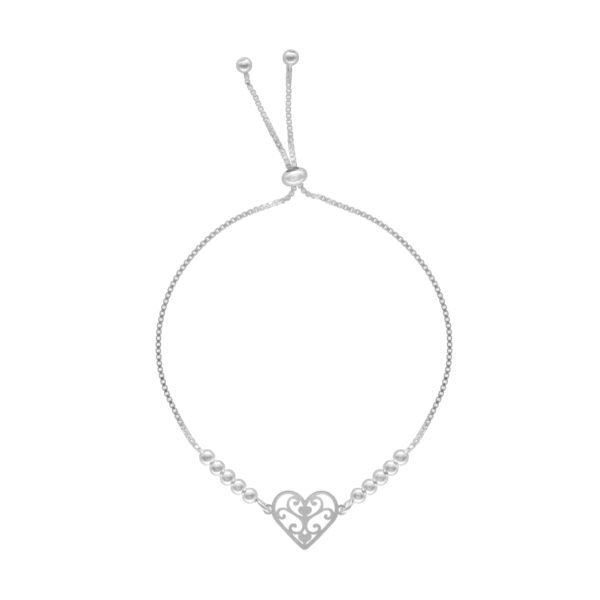 PULSERA AJUSTABLE CORAZÓN CALADO DISEÑO