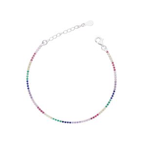 PULSERA TENIS MULTICOLOR 2 MM