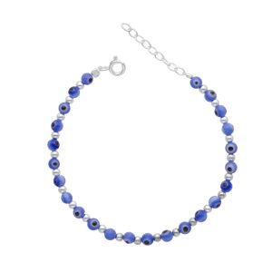 PULSERA OJO TURCO BOLA DE PLATA
