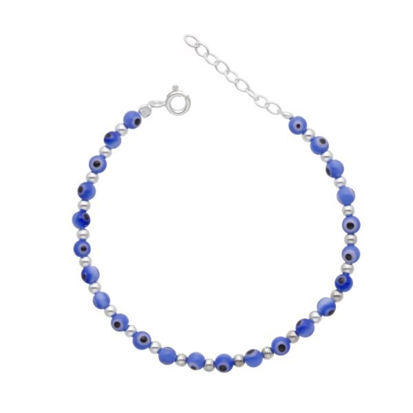 PULSERA OJO TURCO BOLA DE PLATA