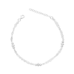 PULSERA DOBLE, BOLITAS SATINADAS