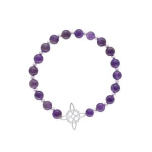 PULSERA ELÁSTICADA PIEDRA NATURAL NUDO DE BRUJA
