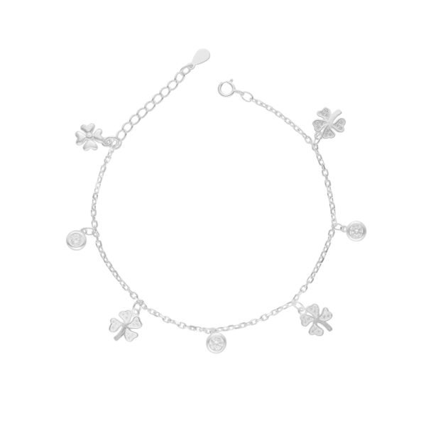 PULSERA TRÉBOL CIRCONES