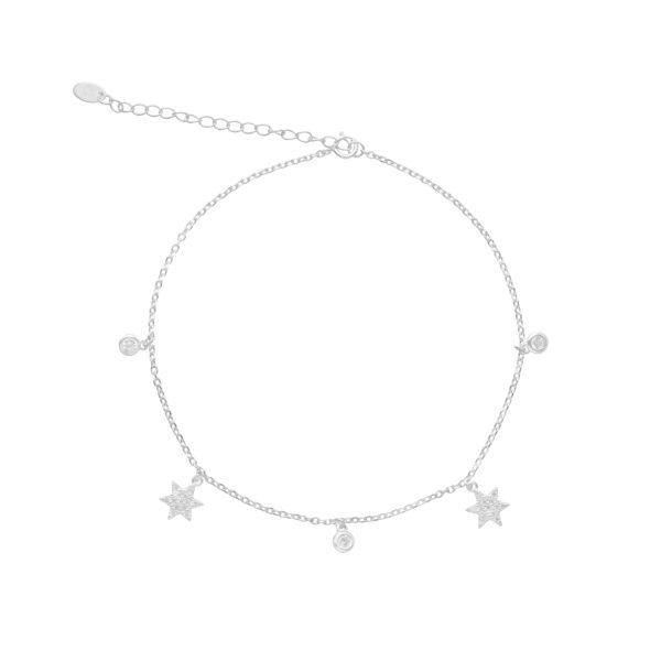 TOBILLERA ESTRELLAS MICROCIRCÓN PUNTO DE LUZ