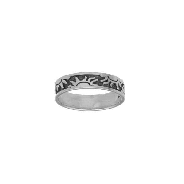 ANILLO SOL PLATA ENVEJECIDA