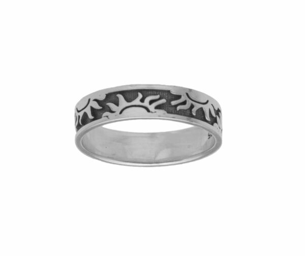 ANILLO SOL PLATA ENVEJECIDA