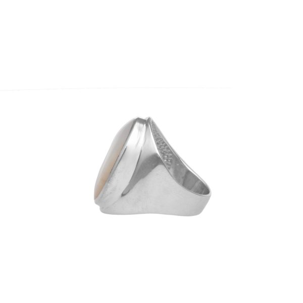ANILLO OVALADO BLANCO NACARADO - Imagen 2