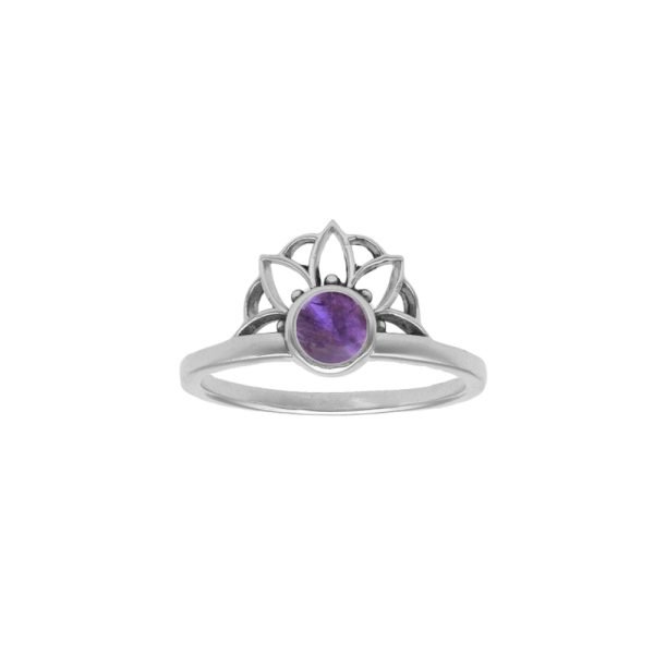 ANILLO FLOR PIEDRA NATURAL - Imagen 2