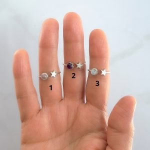 ANILLO ESTRELLA PIEDRA NATURAL