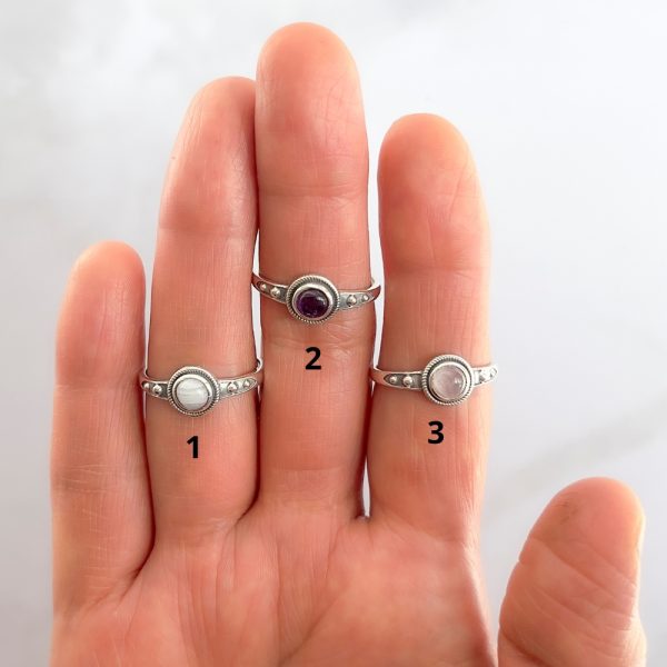 ANILLO CIRCULAR PIEDRA NATURAL