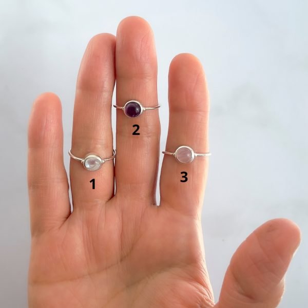 ANILLO CIRCULAR LISO PIEDRA NATURAL