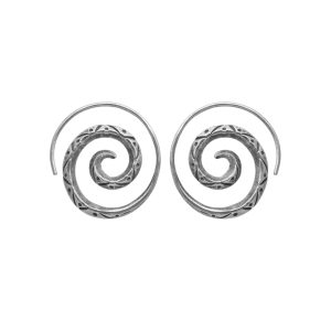 ARO LARGO ESPIRAL DISEÑO HECHO A MANO