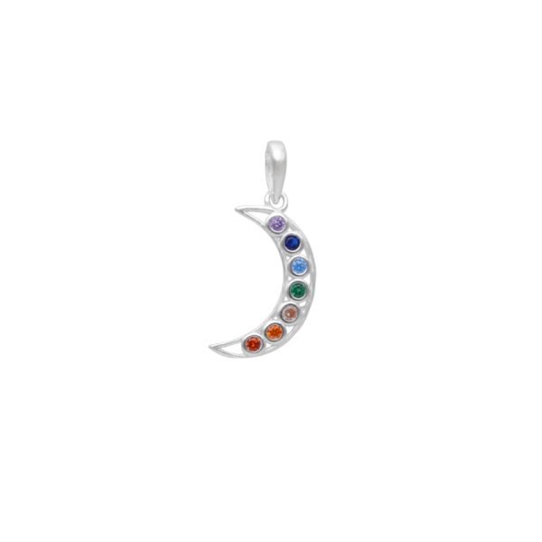 COLGANTE LUNA SIETE CHAKRAS
