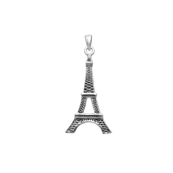 COLGANTE TORRE EIFFEL PLATA ENVEJECIDA