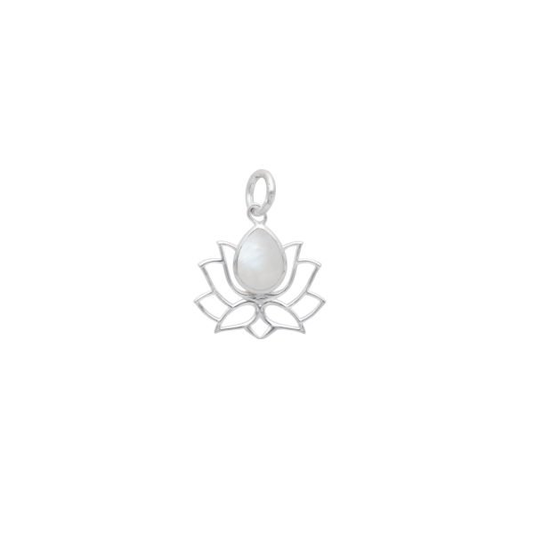 COLGANTE FLOR DE LOTO PIEDRA NATURAL