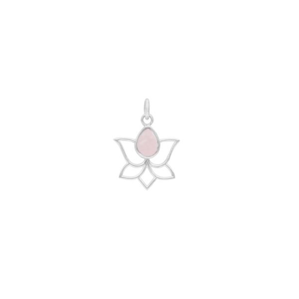 COLGANTE FLOR DE LOTO PIEDRA NATURAL - Imagen 3