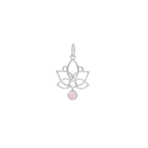 COLGANTE FLOR DE LOTO PIEDRA NATURAL - Imagen 2