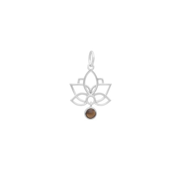 COLGANTE FLOR DE LOTO PIEDRA NATURAL - Imagen 5