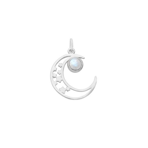 COLGANTE LUNA ESTRELLA PIEDRA NATURAL