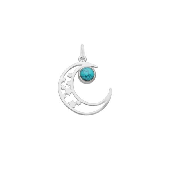 COLGANTE LUNA ESTRELLA PIEDRA NATURAL - Imagen 3