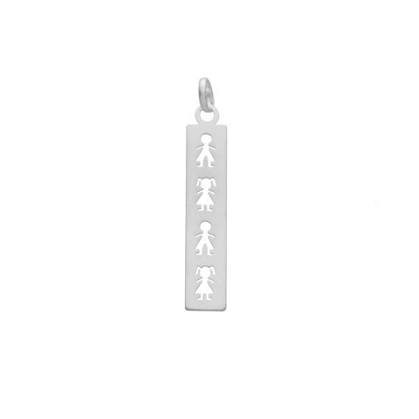 COLGANTE PLACA RECTANGULAR CUATRO NIÑOS 👦🏻 👧🏻👦🏻 👧🏻