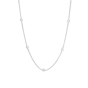 COLLAR  COLA DE TOPO CON BOLITAS 3 MM