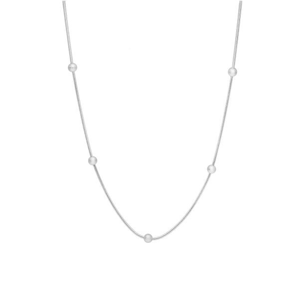 COLLAR  COLA DE TOPO CON BOLITAS 3 MM