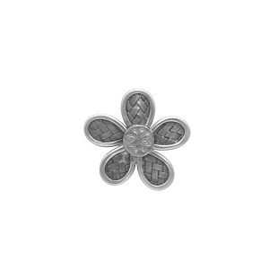 COLGANTE DE FLOR TEJIDA 5 PUNTAS HECHO A MANO