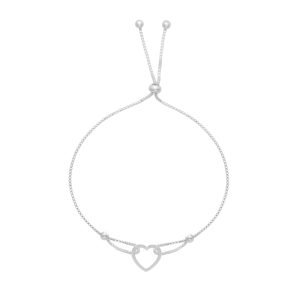 PULSERA AJUSTABLE CORAZÓN CALADO