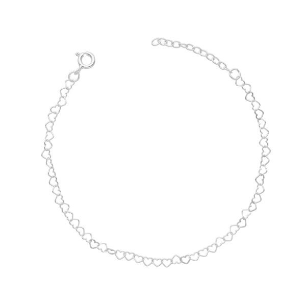 PULSERA CORAZONES ENTRELAZADOS 18 CM