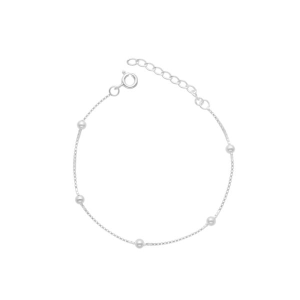 PULSERA VENECIANA  BOLITAS 3 MM-13 CM