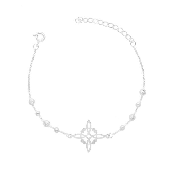 PULSERA NUDO DE BRUJA, BOLITAS